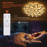 Comely LED mennyezeti lámpa 120W dimmelhető távirányítóval 110cm fehér 4
