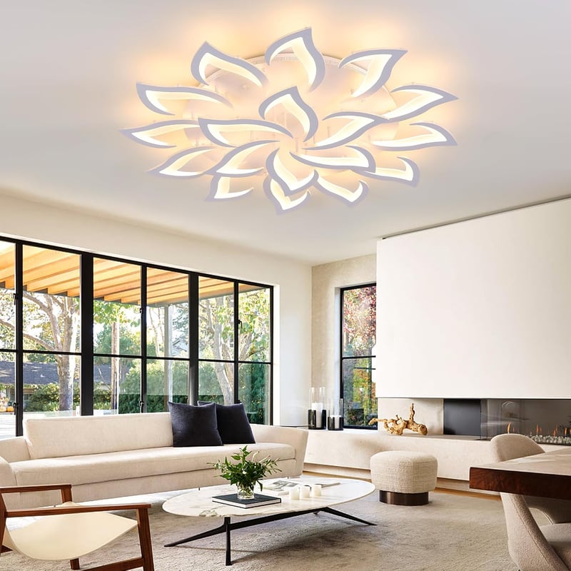 Comely LED mennyezeti lámpa 120W dimmelhető távirányítóval 110cm fehér