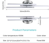Comely LED mennyezeti lámpa 18W, 6500K hideg fehér, modern design nappalihoz hálóhoz 4