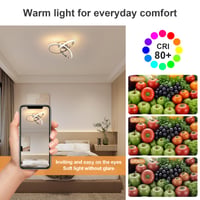 Comely LED Stropna Svjetiljka 30W 3375lm, Moderna Aluminijska Rasvjeta za Dnevni Boravak, Spavaću Sobu, Hodnik, Kuhinju i Balkon, Topla Bijela 3000K, 30 cm, Srebrna 2