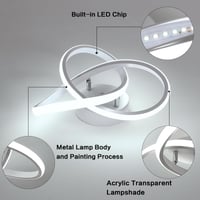 LED stropné svietidlo Comely 30W 3375lm, moderné hliníkové osvetlenie do obývačky, spálne, na chodbu, do kuchyne a na balkón, studené biele svetlo 6500K 3