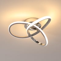 Comely LED Stropna Svjetiljka 30W 3375lm, Moderna Aluminijska Rasvjeta za Dnevni Boravak, Spavaću Sobu, Hodnik, Kuhinju i Balkon, Topla Bijela 3000K, 30 cm, Srebrna 1
