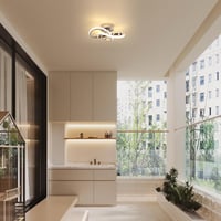 Comely LED Stropna Svjetiljka 30W 3375lm, Moderna Aluminijska Rasvjeta za Dnevni Boravak, Spavaću Sobu, Hodnik, Kuhinju i Balkon, Topla Bijela 3000K, 30 cm, Srebrna 8