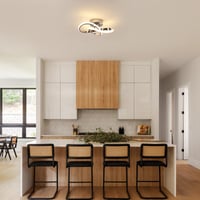 Comely LED Stropna Svjetiljka 30W 3375lm, Moderna Aluminijska Rasvjeta za Dnevni Boravak, Spavaću Sobu, Hodnik, Kuhinju i Balkon, Topla Bijela 3000K, 30 cm, Srebrna 10