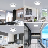 Comely LED Mennyezeti Lámpa 36W Négyzet Alakú Fehér Konyhai Szobai Garázs Világítás 6