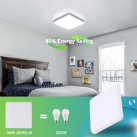 Comely LED Mennyezeti Lámpa 36W Négyzet Alakú Fehér Konyhai Szobai Garázs Világítás 4