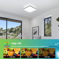 Comely LED Mennyezeti Lámpa 36W Négyzet Alakú Fehér Konyhai Szobai Garázs Világítás 3