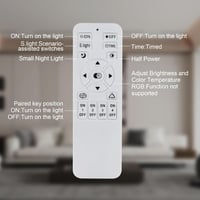 Comely Modern Fekete Mennyezeti LED Lámpa 62 cm - Távirányítós, Fényerőszabályozható, 40W 4500LM, 3000K-6500K, Nappali, Háló, Étkező 7