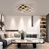 Comely Modern Fekete Mennyezeti LED Lámpa 62 cm - Távirányítós, Fényerőszabályozható, 40W 4500LM, 3000K-6500K, Nappali, Háló, Étkező 5