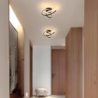 Comely Modern LED Mennyezeti Lámpa, 30W, 3375lm, Fekete Alumínium, 30cm, Meleg Fehér 3000K, Nappaliba, Hálóba, Konyhába, Energiatakarékos 5