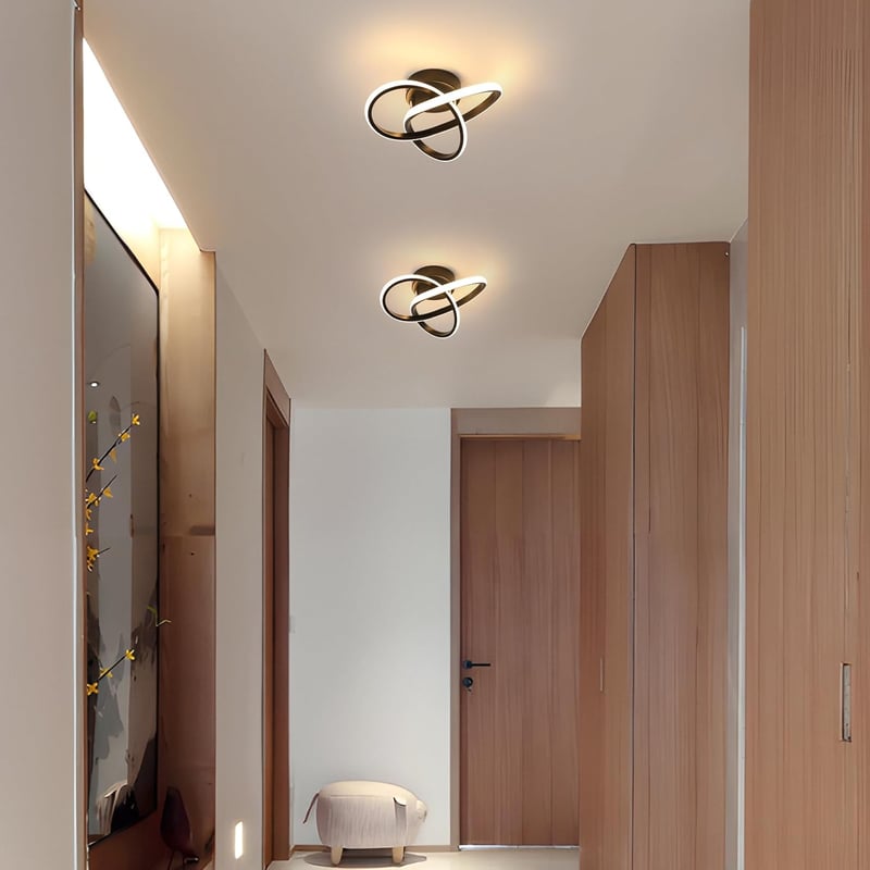 Comely Modern LED Mennyezeti Lámpa, 30W, 3375lm, Fekete Alumínium, 30cm, Meleg Fehér 3000K, Nappaliba, Hálóba, Konyhába, Energiatakarékos