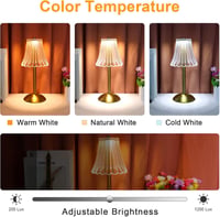 Comely Wireless LED Asztali Lámpa Érintésvezérléssel, Dimmezhető, Újratölthető 3