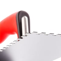 Mistrie dințată COMENSAL 6 mm - Gletieră profesională din oțel inoxidabil pentru faianță - Mâner ergonomic - Fabricată în UE - 270 x 130 mm 3
