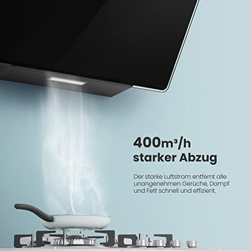 COMFEE 60 cm-es fali páraelszívó üveg és rozsdamentes acél, LED, érintőképernyő
