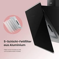 COMFEE 60 cm-es fali páraelszívó üveg és rozsdamentes acél, LED, érintőképernyő 6