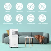 Prenosná klimatizácia COMFEE 9000 BTU, rýchle chladenie, tichá a energeticky úsporná, ovládanie cez WiFi 2
