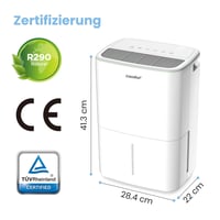 Dezumidificator Comfee CDDOE-10DEN7-QA3(EU) 10 litri/zi, pentru încăperi de 40 m³, dezghețare automată, blocare pentru copii, reducere a zgomotului, agent frigorific R290 9