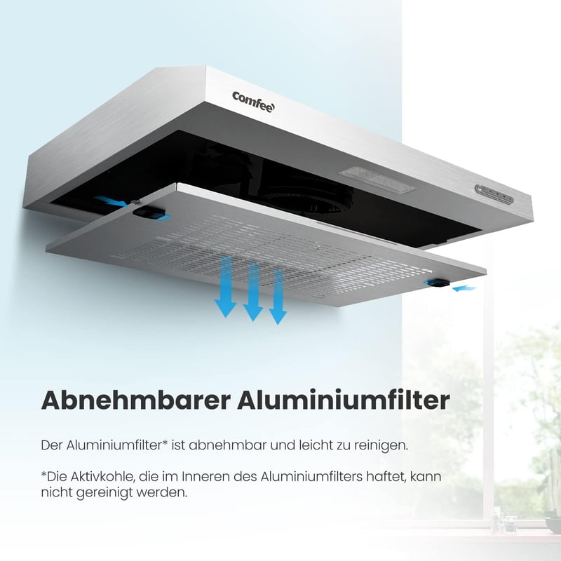 Comfee CHU 3.6F17BS 60 cm beépíthető páraelszívó rozsdamentes acél szűrővel
