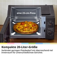 Voľne stojaca mikrovlnná rúra Comfee CMO-MP012ND(BK), 20 l, čierna, 700 W, 5 úrovní výkonu, otočný tanier, rozmrazovanie, kompaktný dizajn 7