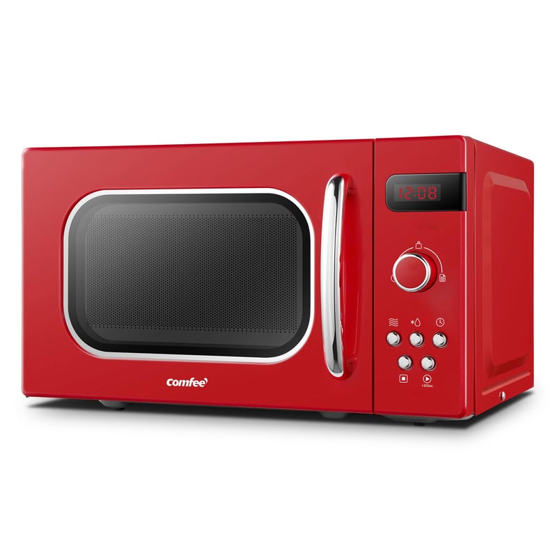 Retro mikrovalna pećnica Comfee CMSRO 20 di rd, 20 L, 800 W - crvena
