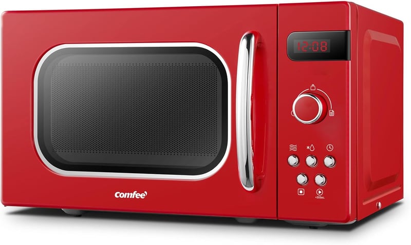 Comfee CMSRO 20 di rd Retro Mikrohullámú Sütő 20L Piros 800W