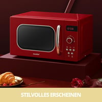 Comfee CMSRO 20 di rd Retro Mikrohullámú Sütő 20L Piros 800W 8
