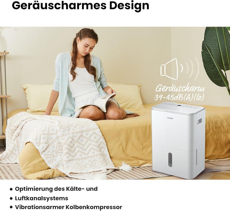 COMFEE Easy Dry 16L/nap Párátlanító, 4 Üzemmód, 3L Víztartály, Ruhaszárító Funkció, 44m² Területre, Automata Kikapcsolás, Mosható Szűrő