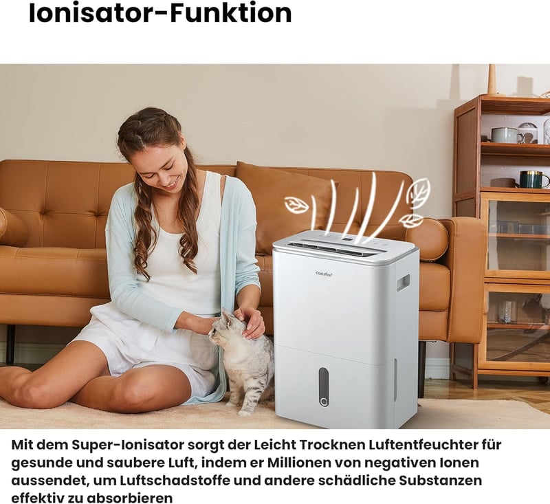 COMFEE Easy Dry 16L/nap Párátlanító, 4 Üzemmód, 3L Víztartály, Ruhaszárító Funkció, 44m² Területre, Automata Kikapcsolás, Mosható Szűrő