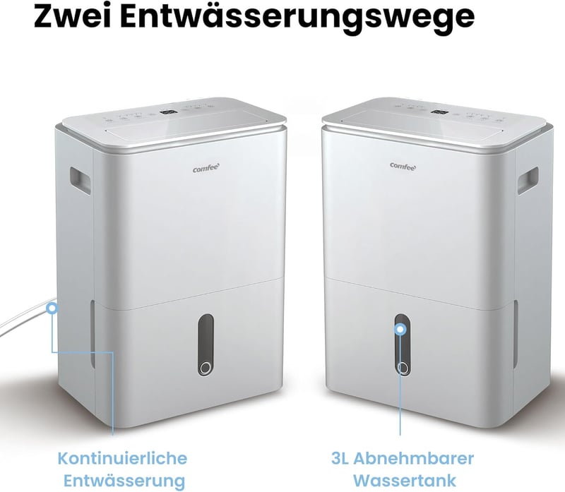 COMFEE Easy Dry 16L/nap Párátlanító, 4 Üzemmód, 3L Víztartály, Ruhaszárító Funkció, 44m² Területre, Automata Kikapcsolás, Mosható Szűrő