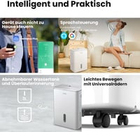 COMFEE Easy Dry 16L/nap Párátlanító, 4 Üzemmód, 3L Víztartály, Ruhaszárító Funkció, 44m² Területre, Automata Kikapcsolás, Mosható Szűrő 3