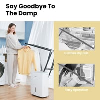 Dezumidificator Comfee MDDF-20DEN7 20L/24h, pentru încăperi de 100m³ (40m²), rezervor 3L, WiFi, control prin aplicație, mod inteligent, temporizator 24h, împotriva umidității 5