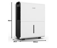 Comfee MDDP-30DEN7 Odvlaživač zraka 30L/24h, za prostorije do 180m³ (80m²), inteligentni način rada, spremnik za vodu 3L, 24-satni timer, za stanove, kupaonice i podrume 10