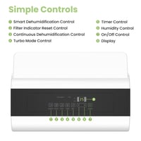 Comfee MDDP-30DEN7 Odvlaživač zraka 30L/24h, za prostorije do 180m³ (80m²), inteligentni način rada, spremnik za vodu 3L, 24-satni timer, za stanove, kupaonice i podrume 9