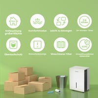 Odvlhčovač vzduchu Comfee MDDPE-50DEN7, 50 l/deň, 6 l nádrž, plocha 116 m², biely, tichý, funkcia sušenia, kolieska, 24-hodinový časovač 6