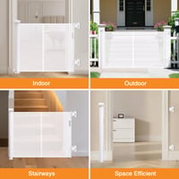 Poartă de siguranță retractabilă Comfen 150x86 cm, pentru scări și câini, Alb 7