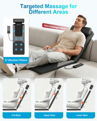 Saltea de masaj pentru întregul corp COMFIER CF-3407-EU cu încălzire, shiatsu și vibrații - negru - 156x45 cm 3