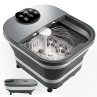 Elektrický masážny prístroj na nohy s vyhrievaním COMFIER CF-5509, 30 shiatsu valčekov – sivý 1