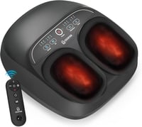 COMFIER Elektromos Lábmasszírozó Készülék Melegítő Funkcióval - 3D Gyúró Masszázs, Légkompresszió, 3 Intenzitási Szint, 46-os Lábméretig 1