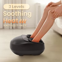 COMFIER Elektromos Lábmasszírozó Készülék Melegítő Funkcióval - 3D Gyúró Masszázs, Légkompresszió, 3 Intenzitási Szint, 46-os Lábméretig 4
