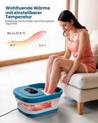 COMFIER hidromasažna kupka za stopala s funkcijom masaže, električni masažer za stopala s tajmerom i podešavanjem temperature, kupka za stopala s mjehurićima 2