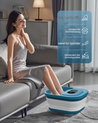 COMFIER hidromasažna kupka za stopala s funkcijom masaže, električni masažer za stopala s tajmerom i podešavanjem temperature, kupka za stopala s mjehurićima 5