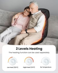 COMFIER Masszázs Ülésmatrac Hővel és Vibráció Funkcióval Hát és Nyak Masszázshoz 4