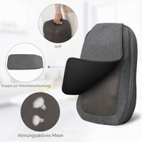 Comfier Shiatsu Hátsó Masszázspárna Hőkezeléssel, Hordozható Masszírozó Szék Irodai Relaxációhoz, Ajándék Nőknek és Férfiaknak 7