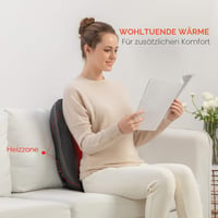 Comfier Shiatsu Hátsó Masszázspárna Hőkezeléssel, Hordozható Masszírozó Szék Irodai Relaxációhoz, Ajándék Nőknek és Férfiaknak 3
