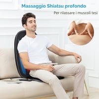 Masážna podložka na sedenie COMFIER Shiatsu s funkciou vyhrievania 2