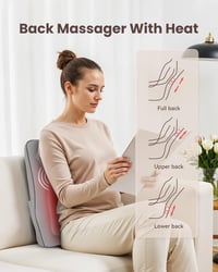 COMFIER Shiatsu Nyakmasszírozó Melegítő Funkcióval - 4D Gyúró Hátmasszírozó Izomfájdalom Enyhítésre, Nyak, Hát és Láb Masszázsra, Ajándék Fé 5
