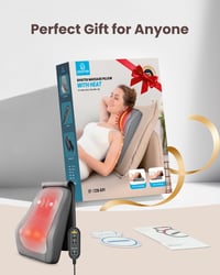 COMFIER Shiatsu Nyakmasszírozó Melegítő Funkcióval - 4D Gyúró Hátmasszírozó Izomfájdalom Enyhítésre, Nyak, Hát és Láb Masszázsra, Ajándék Fé 8