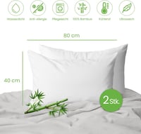 Comfier Sleep 40x80 cm Bambusz Párnahuzat 2 db, Vízálló, Hipoallergén, Cipzáras - 40 x 80 cm 5
