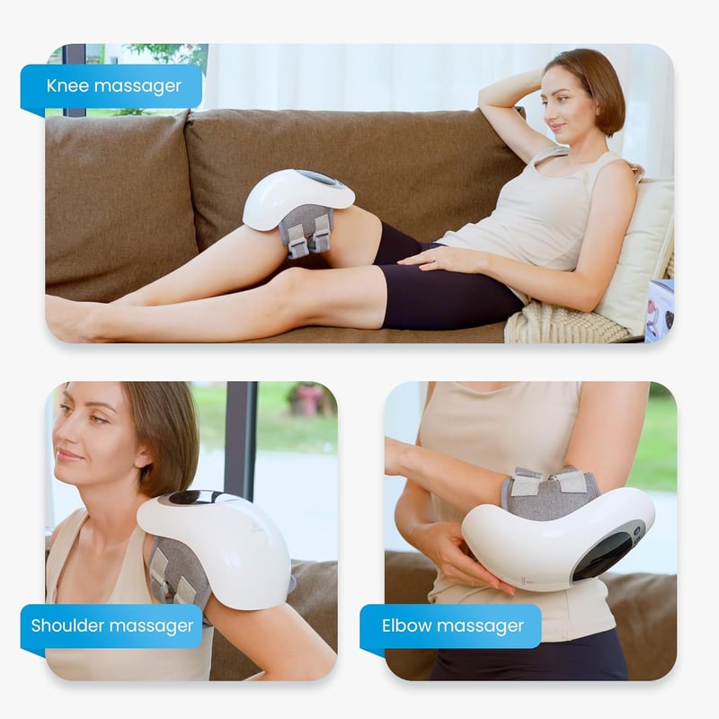 COMFIER Vezeték nélküli térdfűtő masszírozó 48cm pánt újratölthető