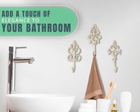 Comfify Antik Öntöttvas Fali Akasztók - Rusztikus Shabby Chic Stílus - Dekoratív Kabátakasztó Szett 3 Darabos Csavarokkal 6